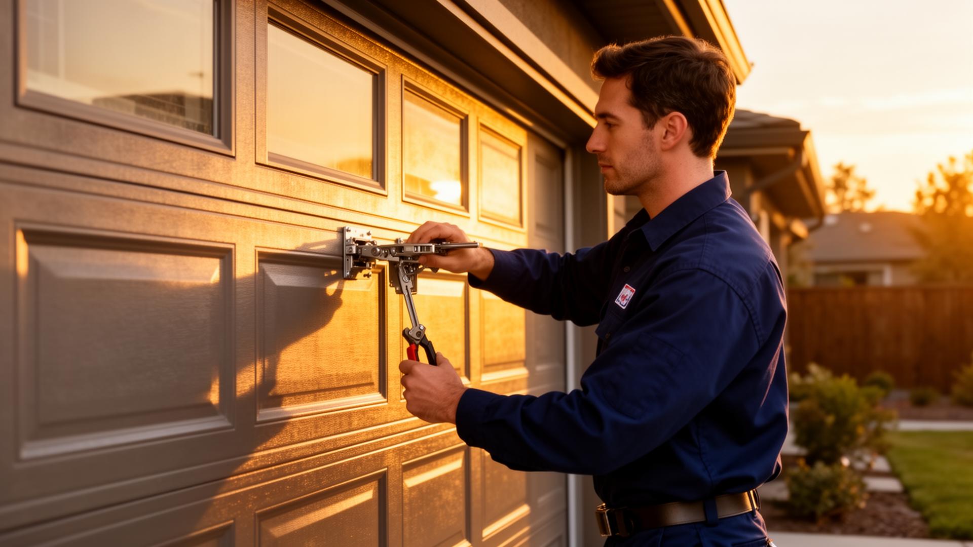 Professional garage door technician